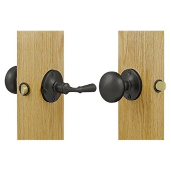 Dendesigns Storm Door Latch with Round Tubular Lock; Oil Rubbed Bronze - Solid DE569671